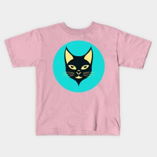 Abstract black cat Kids T-Shirt